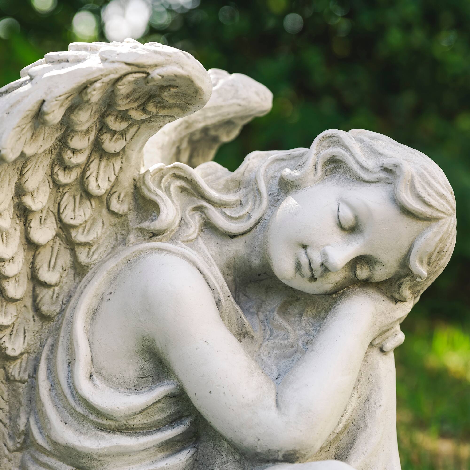 Glitzhome® 15" Sleeping Angel Garden Statue